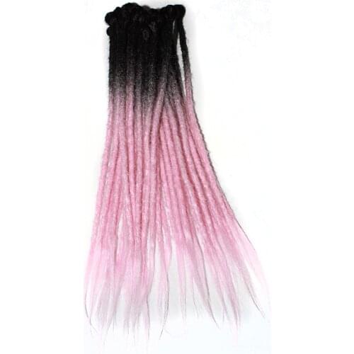 Qp hair 24inch Crochet Braid with Colorful line Synthetic dread Locks High Temperature Fiber Hair Extensions For women