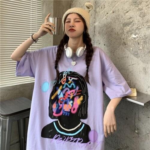 Harajuku Shirt Hip Hop Graffiti T-Shirt Unisex Couple Gothic Punk Emo Grunge Kpop Gothic Top Dark Korean Clothes For Teenager