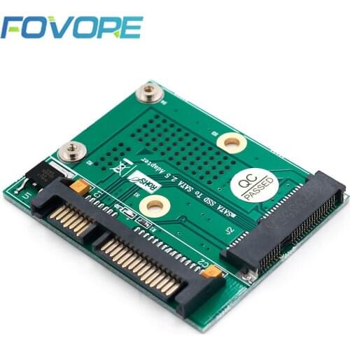 SATA 2.5" to mSATA SSD Adapter Converter Card Metal Extension Bracket 3.3V LED Computer Components for Full-Mini Half-Mini Card