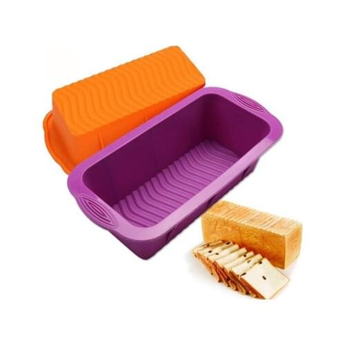 Silicone Rectangular Shape Toast Bread Cake Pan Mold Baking Tool For Brownie Chiffon Sponge H549