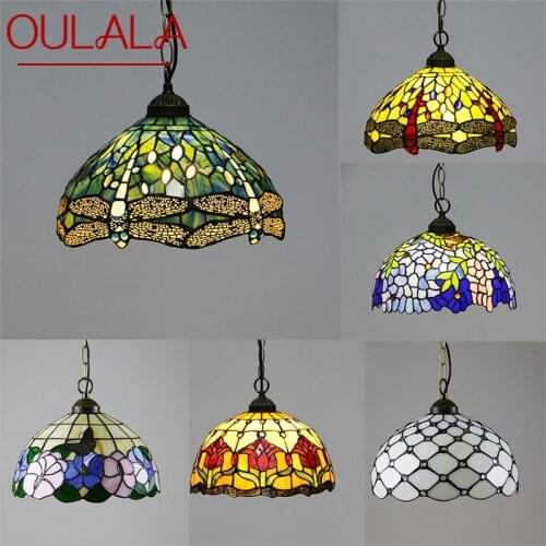 OULALA Tiffany Pendant Light Modern LED Creative Lamp Fixtures Decorative For Home Living Dining Room