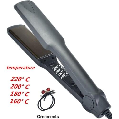 Hair Iron Straightener Fast Warm-up Thermal Performance Straightening Professional Tourmaline Ceramic Heating Plate Hot Comb