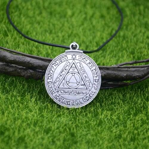 Vintage Pentacle Of The Sun Talisman Key Of Solomon Amulet Pendant Necklace Men Women Accessories Jewerly