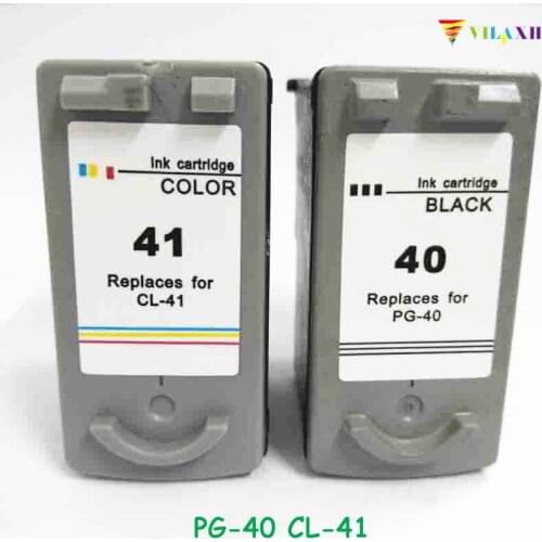 Vilaxh PG-40 CL-41 pg 40 Ink Cartridge For Canon PG40 CL41 Pixma IP2200 IP1800 MP160 MP180 MP210 MP140 MP150 MP190 MP220 MP450