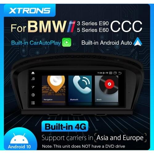 XTRONS 8.8'' Android 10.0 Qualcomm Original Radio CD Player GPS For BMW 3 Series E90 E91 E92 E93 CCC 5 Series E60 E61 E63 E64