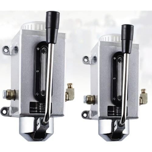 Lubricating Manual Oil Pump Hand Lubrication 500CC CNC 4mm Double Outlet Port Manual Lubricating Pump
