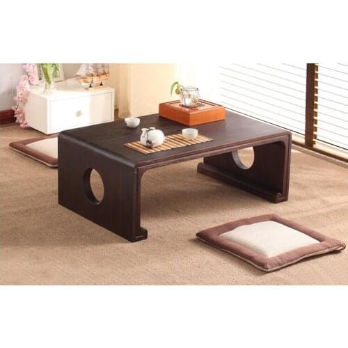 Japanese Antique Console Table Rectangle 80/90cm Asian Furniture Living Room Oriental Traditional Wooden Floor Tea Table Laptop