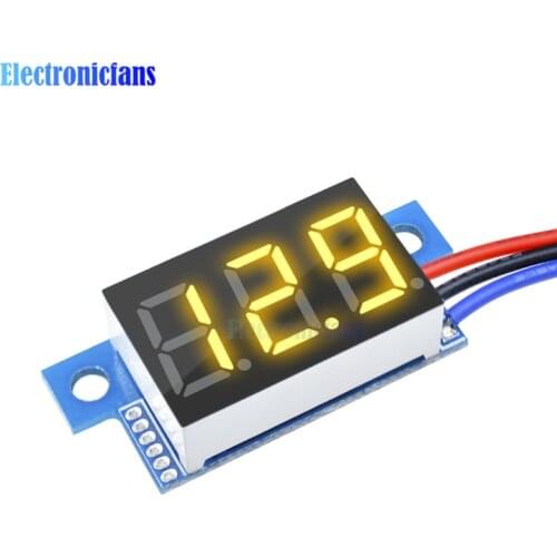 Yellow LED Panel Meter Digital Voltmeter DC 0-99.9V