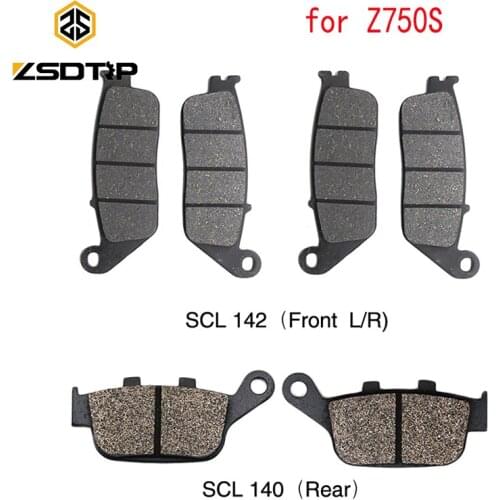 ZSDTRP Motorcycle Front & Rear Brake Pads For KAWASAKI Z750S 2008-2011 Motorbike Disks