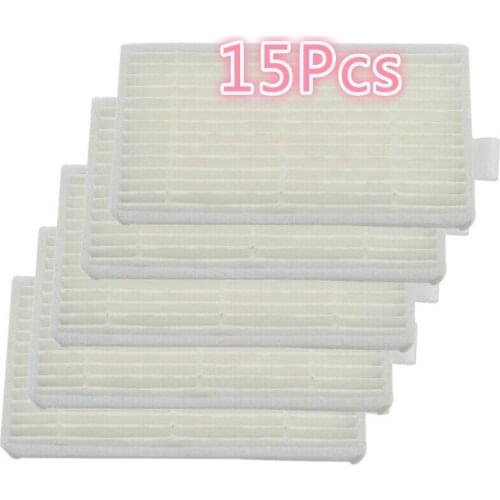 15Pcs Dust hepa filter for Dibea panda X500 X600 ECOVACS CR120 ilife v5 pro v1 V3 V3+ X5 v5pro V50 V55 robot cleaner parts