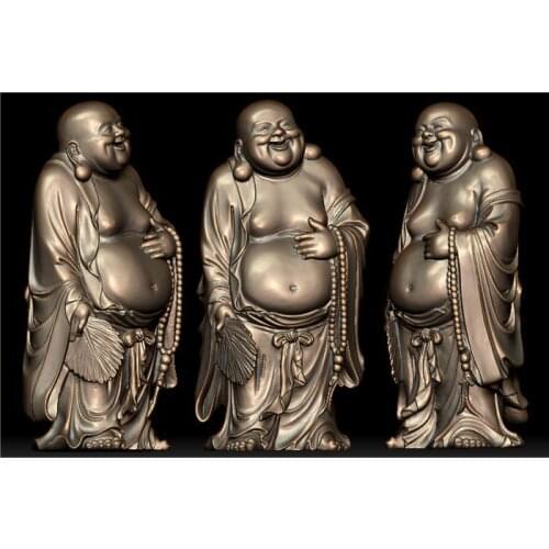 3D model for cnc 3D carved figure sculpture machine in STL file format The Chinese culture,Laughing Buddha
