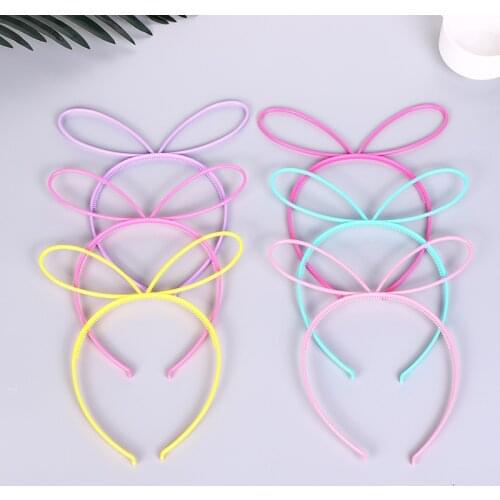 6pcs Hair accessories headdress holiday children DIY creative simple and cute children bow plastic headband