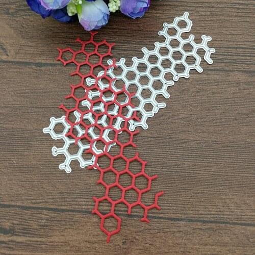 AOKEDIY Honeycomb Metal Cutting Dies Stencil Scrapbooking Photo Album Card Paper Embossing Craft DIY Dies Cut