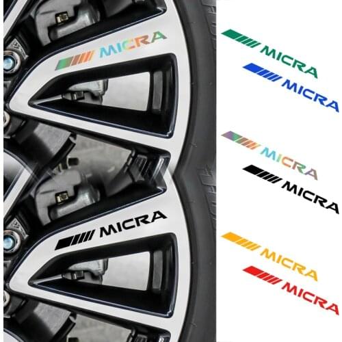 Auto Rims Wheel Hub Stickers for Nissan MICRA Murano X Trail Teana 2015 2016 car reflective stickers Car Accessories