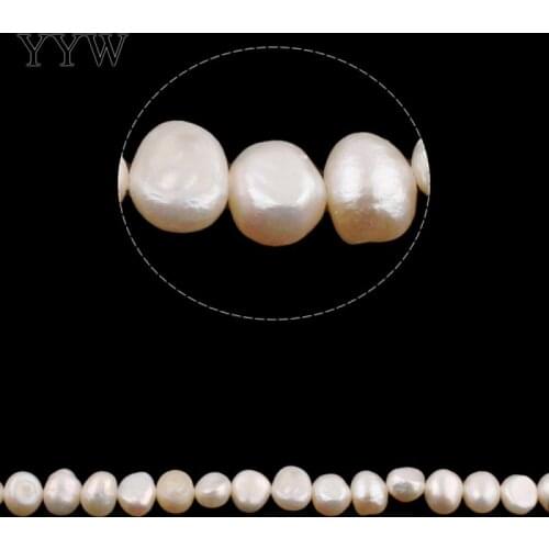 Cultured Baroque Freshwater Pearl Beads natural white 6-7mm Approx 0.8mm Sold Per Approx 15 Inch Strand