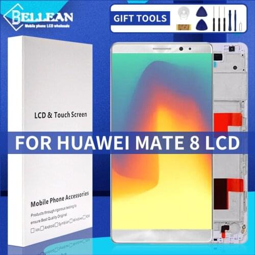 Catteny 6.0inch For Huawei Mate 8 Lcd Display Touch Panel Glass Screen Digitizer Assembly Free Shipping With Frame