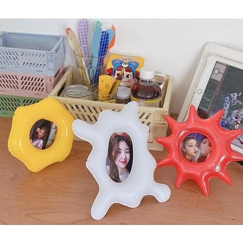 CuteLife Nordic Small Red Inflated Photo Frame Home Decoration Bedroom Christmas Picture Frame Cute Table Wedding Children Frame