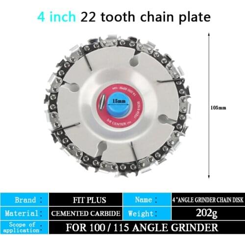 Wood Carving Disc Woodworking Chain Grinder Chain Saws Disc Tool for 100/MM/125MM/115MM Angle Grinding 4 Inch /4.5 inch /5 inch