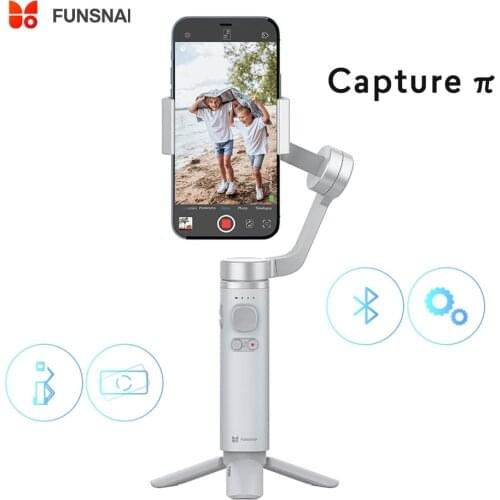 Funsnap Capture π Selfie Stick 3-Axis Foldable Stabilizer for iPhone XIAOMI HUAWEI Phone Pocket Handheld Gimbal For Vlog Video