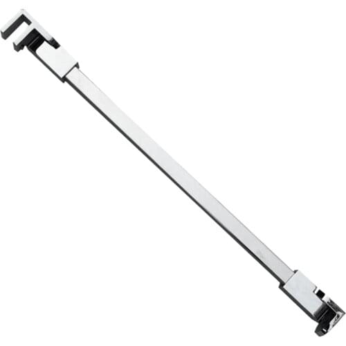 Chrome Frameless Shower Door Fixed Wall Panel Wall-To-Glass, Glass-To-Glass Support Bar Clamp for 1/4 Inch To 3/8 Inch 10Mm Thic