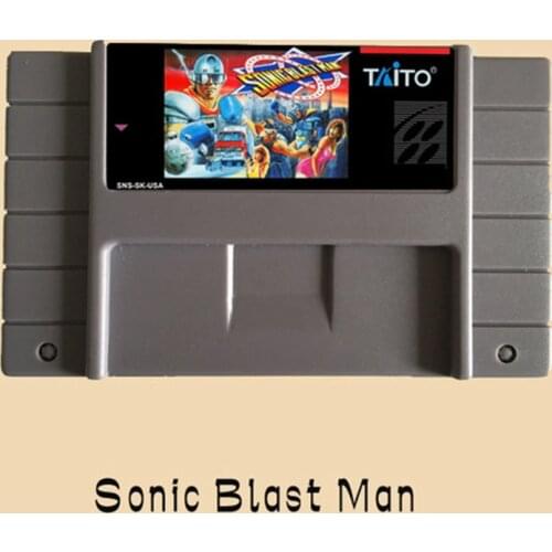 Sonic Blast Man USA Version 16 bit Big Gray Game Card