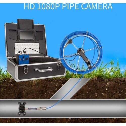 HD 1080P Inspection Sewer Camera Meter Counter/DVR Video Recorder/Keyboard Input 20M Drain Pipe Inspection Camera with Sonde