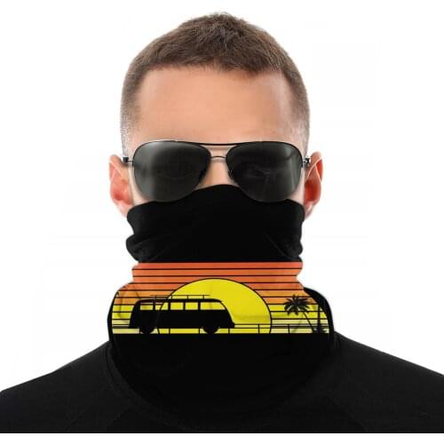 Summer Sunset Scarves Half Face Mask Men Women Halloween Tube Scarf Tubular Bandanas Protective Headwear Biking Climbing