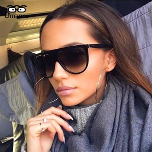 Umanco 2021 New Trendy Vintage Oversized Mirror Sunglasses For Women Men PC Frame AC Lens Brand Eyewear Outdoor Travel Gifts