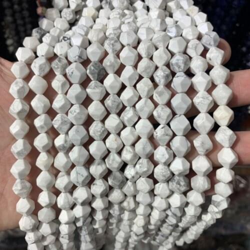 Natural howlite stone beads natural stone beads DIY loose beads for jewelry making strand 15" wholesale