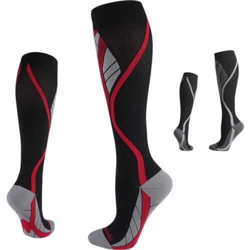 2 Pairs Running Compression Stockings Socks Men Women Sports Socks Marathon Cycling Football Varicose Veins Knee High Stockings