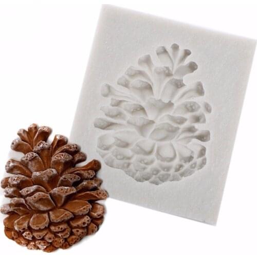 New Christmas Pine Nut Fondant Cake Sugarcraft Mould Chocolate Baking Mold Silicone