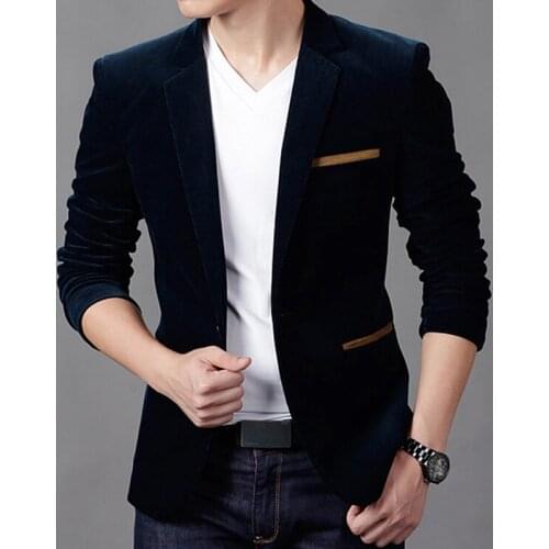 New Spring Autumn Men Blended Jacket Woon Blends Jacket Smart Casual Coat Men High Quality Slim Fit Corduroy Jacket 3XL