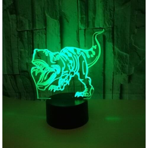 New Open Dinosaur 3d Night Lamp For Electronic Commerce Lighting Table Lamps Remote touch USB and battery power supply Desk Lamp