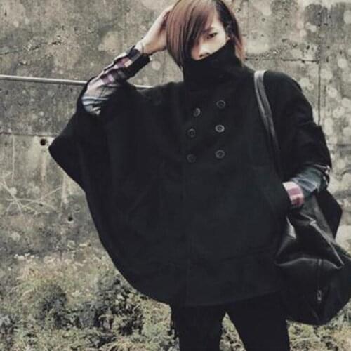 Mens woollen coat, Autumn/Winter Style, Korean bat-sleeved, mens woollen coat, large size cape for men