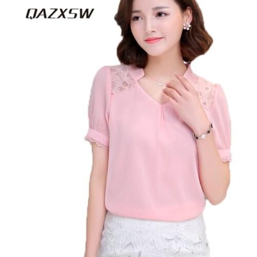 QAZXSW Women's Short Shirts