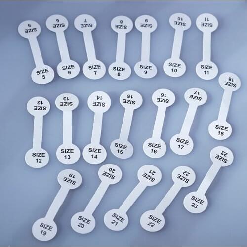 Ring size paper Sticker label ring tag for rings sizable making jewerly accessories tags 100pcs /size