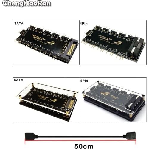 For ASUS AURA SYNC 5V 3Pin RGB 10 Hub Splitter SATA Power ARGB Adapter Extension Cable for GIGABYTE MSI ASRock RGB LED w/ Case