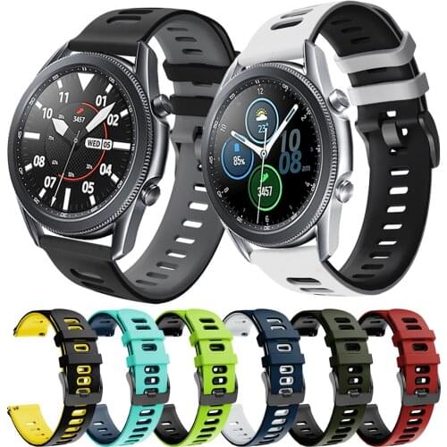 Original Silicone Strap for Samsung Galaxy Watch 3 45mm 41mm Rubber Bands Replacement Bracelet for Samsung Galaxy Watch 3 Lte 45