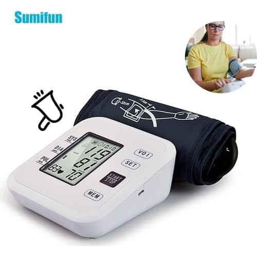 Blood Pressure Monitor Automatic Digital Upper Arm Blood Sphygmomanometer Heart Rate Pulse Meter Household BP Monitor