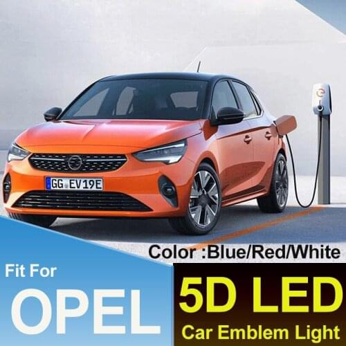 Blue/White/Red 13.3x10.1cm Trunk Boot Emblem Light 5D Car Accessory Lamp Auto Badge for corsa Astra Antara Vectra Zafira Agila