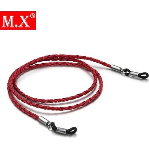 Thick Twist Sunglasses Leather Rope Chain Eyewear Braided Glasses Lanyard Strap Outdoor Sports Non-slip Eyeglass Accessories 069
