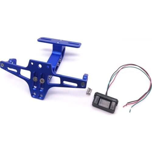 LED Motorcycle License Plate Rack Universal Electroplating CNC Aluminum Alloy Adjustable Motorcycle License Plate Frame Number