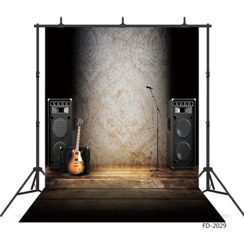Vinyl Photography Backdrops for Photo Studio Stage Guitar Rock Music Photographic Backgrounds Baby Shower Children Photocall