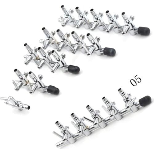 Stainless Steel Aquarium Tank Air Pump Air Flow Splitter Air Flow Tube Pipe Line Control Valve Switch Valve