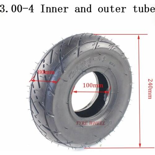 High quality tyre 3.00-4 Inner Tube and out tire for Knobby Scooter Go Kart Electric scooter Highway tire