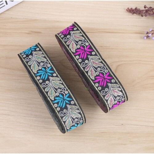 ZAKKA 1-1/4"33mm 7METER Bustling leaves Lace Webbing Woven jacquard Ribbon grosgrain ribbon hair bow DIY handmade