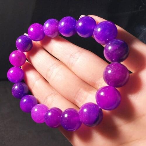 Natural Amethysts Quartz Bracelet for Women Purple Energy Gem Stone Beaded Bracelet Simple Fashion Jewelry