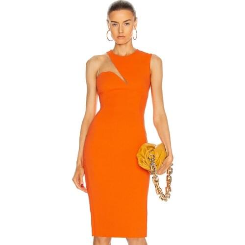 Seamyla 2021 New Summer Women Lace O Neck Bodycon Bandage Dresses Tank Black Sleeveless Sexy Celebrity Runway Party Club Dresses