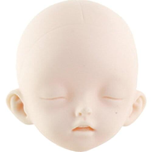 1/6 Jointed Dolls Head Mold with Sleeping Eyes (No Makeup) for DIY Doll Accessories