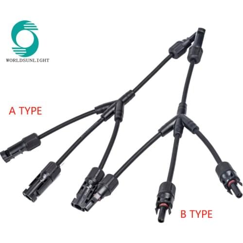 1 Female Part Pcs Solar Connector 3Y Branch Parallel Connection 30A 1000V Electrical Photovoltaic Solar Panel Cable Wire